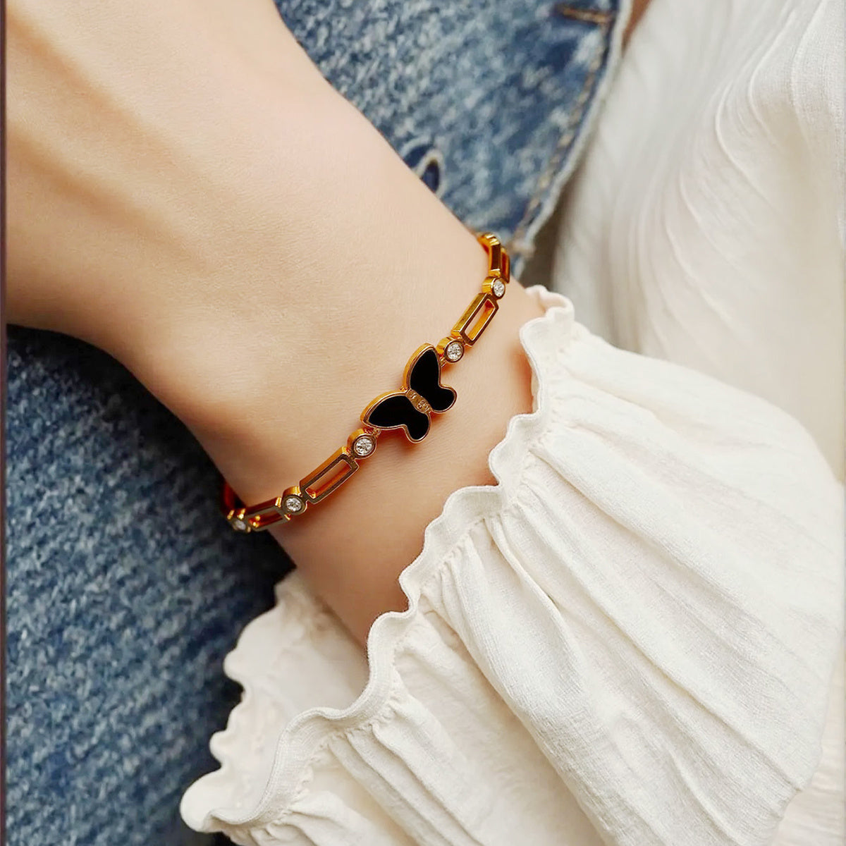Gold Electroplated Pure Iron Cuff Bracelet