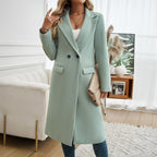 Temperament Commuting Turn-down Collar Coat