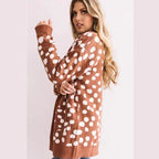Leopard Dot Knitted Cardigan