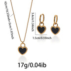 18K Gold Plated Stainless Steel Heart Mirror Jewelry Set