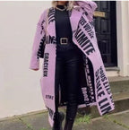 Printed Dragon And Phoenix Woolen Coat