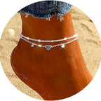 Heart-shaped Zircon Anklet
