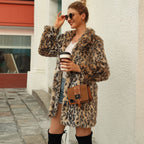 Leopard Fur Print Coat