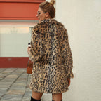Leopard Fur Print Coat