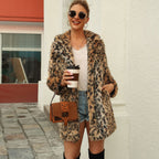 Leopard Fur Print Coat