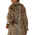 Leopard Fur Print Coat