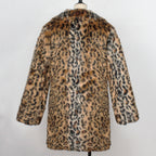 Leopard Fur Print Coat