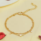 Heart-shaped Zircon Anklet